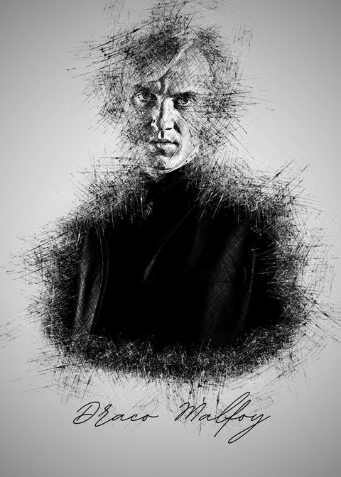 Draco Malfoy Sketch Wall Art