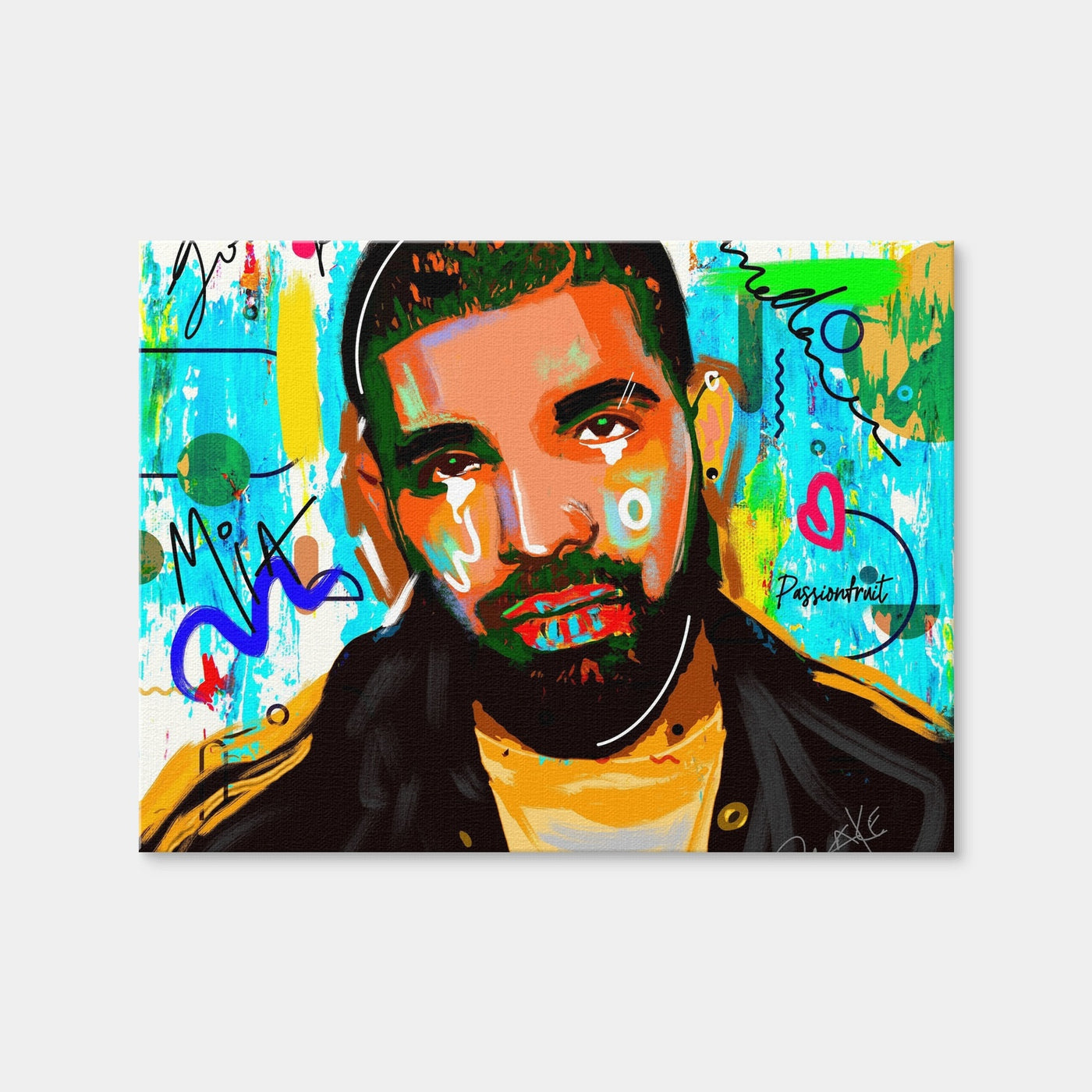 AUTO-MOCKUP WHITE | Drake Graffiti | 1 Piece | Gallery Wrap | group=4x3