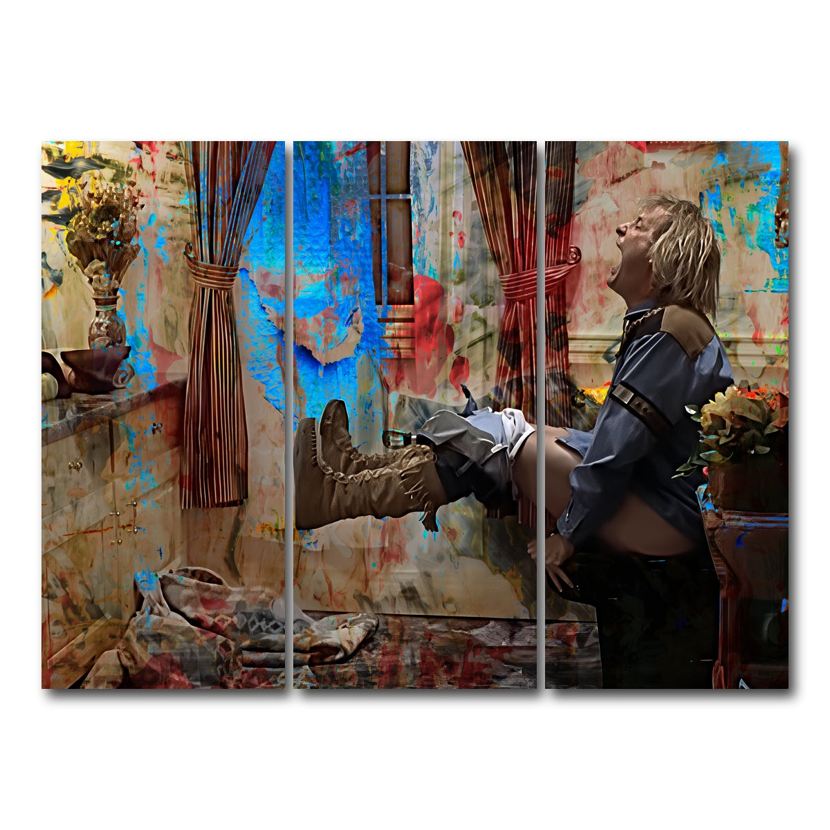 AUTO-MOCKUP WHITE | Dumb & Dumber Bathroom Decor | 3 Piece | Gallery Wrap Canvas | group=8x18