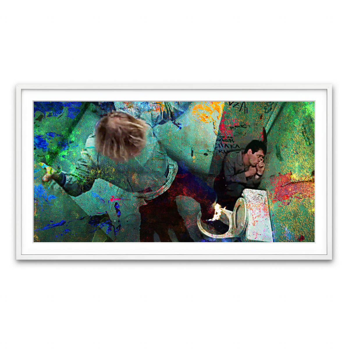 Framed Print 2x1 White