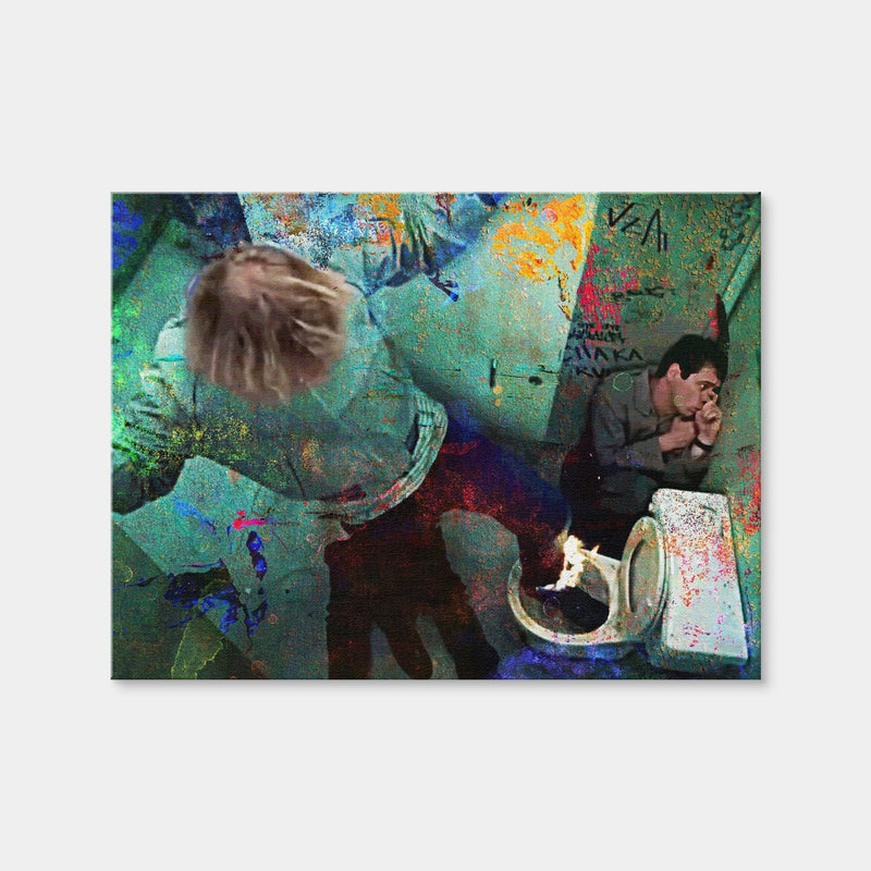 AUTO-MOCKUP WHITE | Dumb & Dumber Bathroom Stall | 1 Piece | Gallery Wrap Canvas | group=4x3