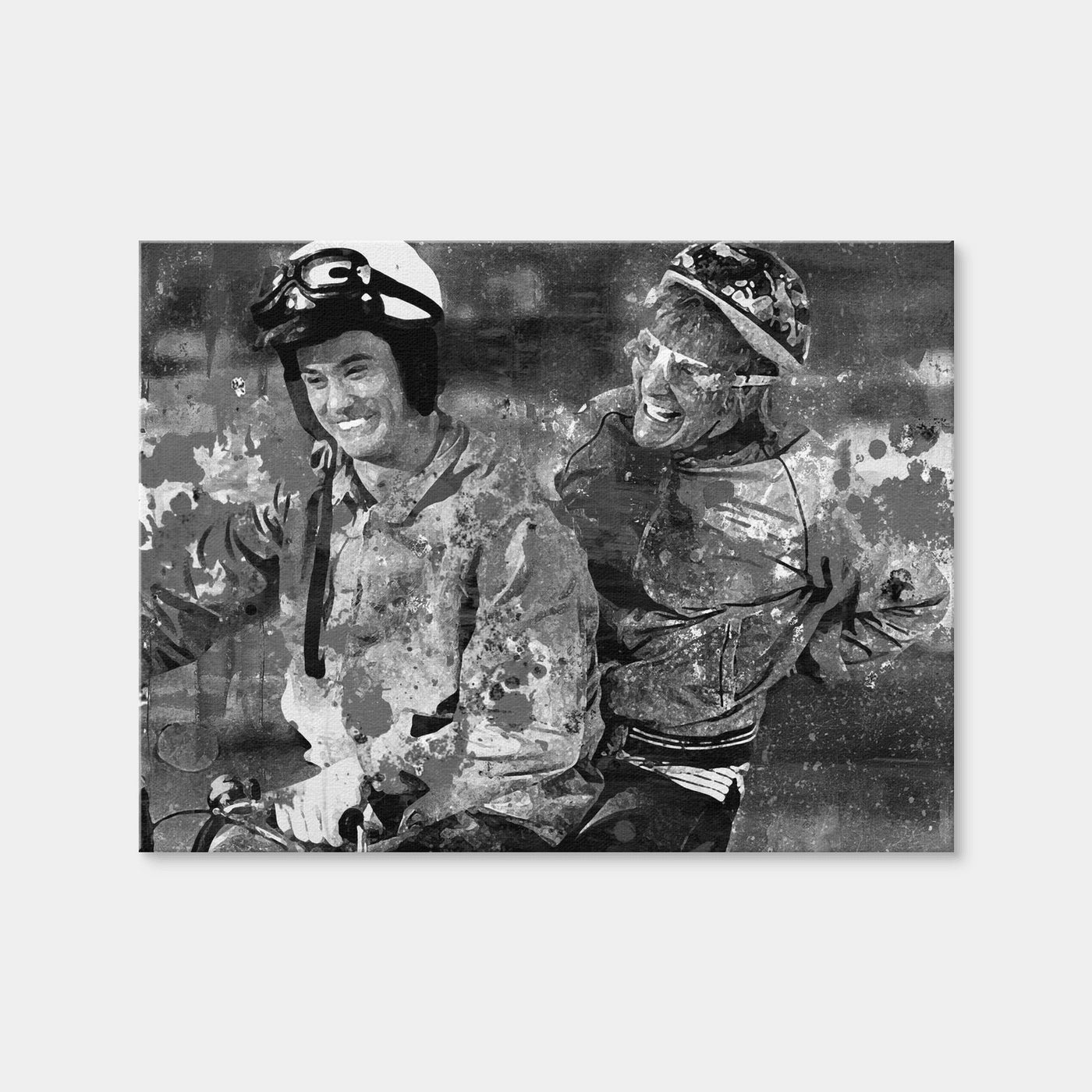 AUTO-MOCKUP WHITE | Dumb and Dumber Grayscale | 1 Piece | Gallery Wrap Canvas | group=4x3