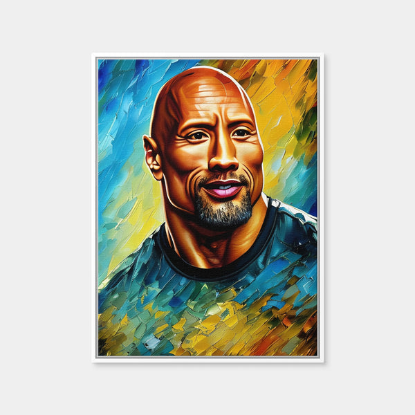 Dwayne Johnson Wall Art — Framed Canvas Format preview