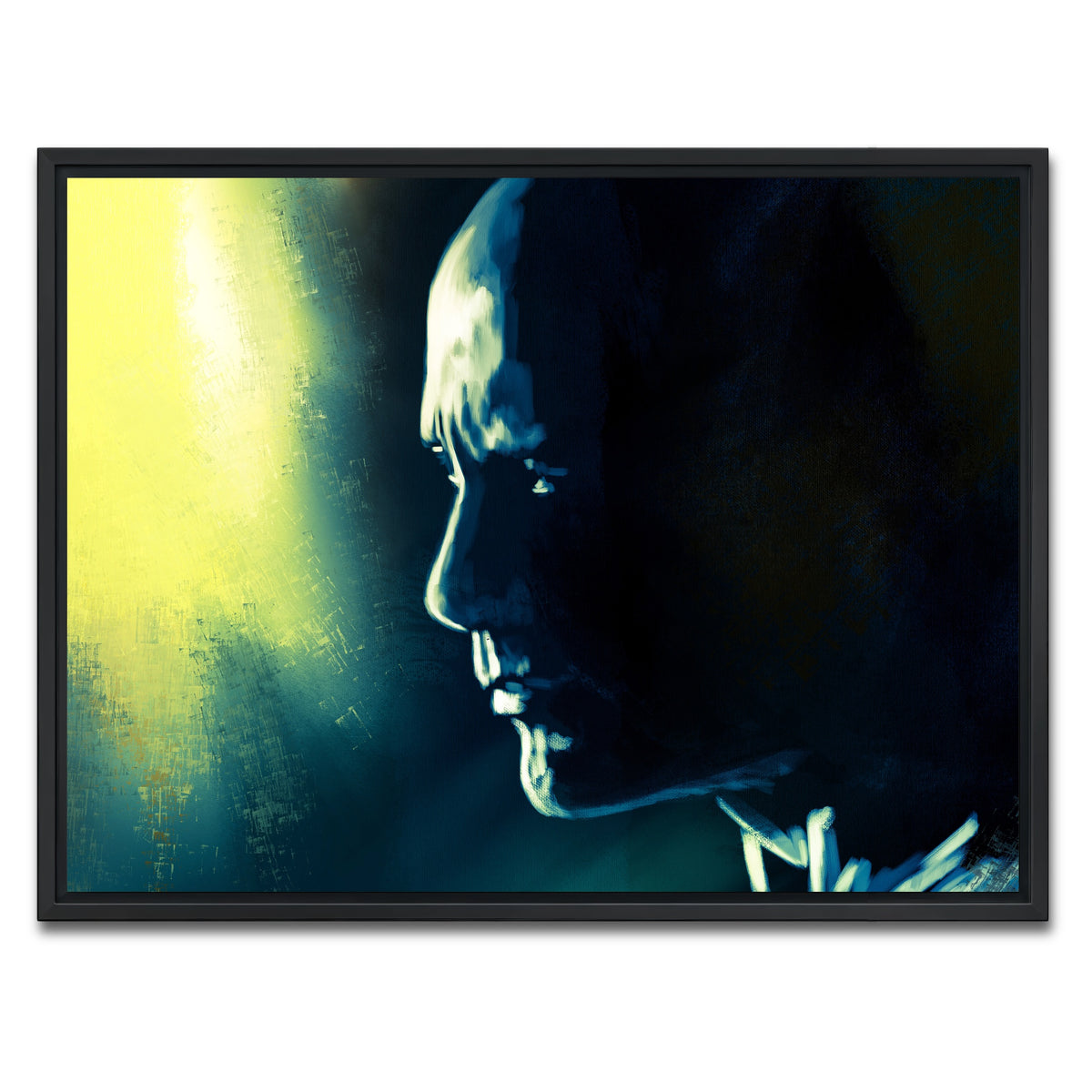 AUTO-MOCKUP WHITE | Dwayne 'The Rock' Johnson | 1 Piece | Black Framed Canvas | group=4x3