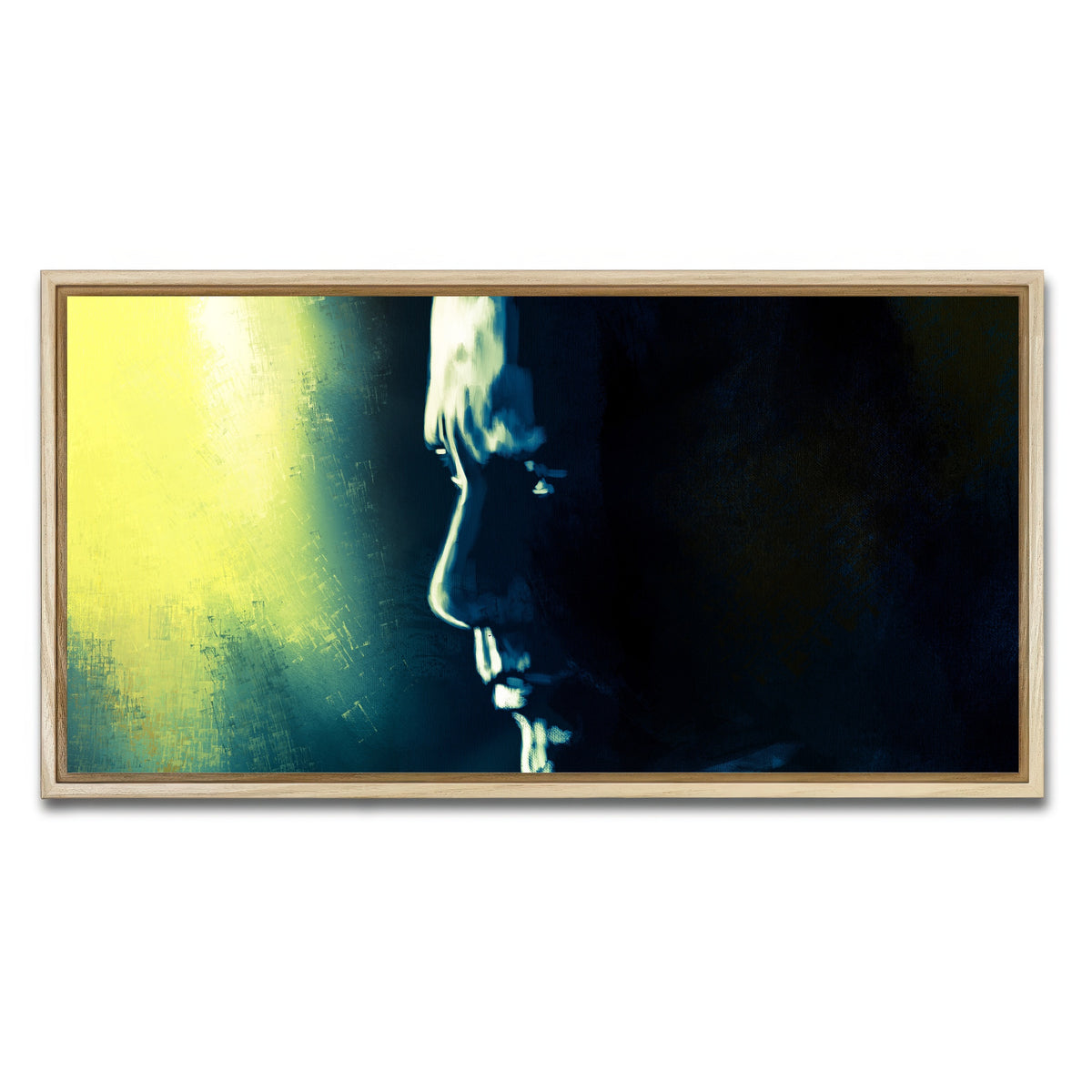 AUTO-MOCKUP WHITE | Dwayne 'The Rock' Johnson | 1 Piece | Natural Framed Canvas | group=2x1