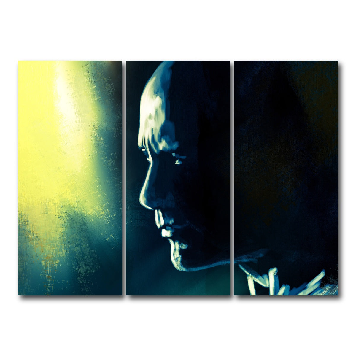 AUTO-MOCKUP WHITE | Dwayne 'The Rock' Johnson | 3 Piece | Gallery Wrap Canvas | group=8x18