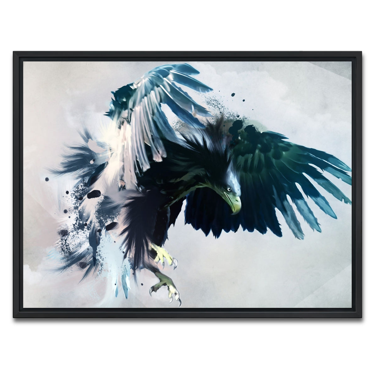 AUTO-MOCKUP WHITE | Eagle Abstract | 1 Piece | Black Frame | group=4x3