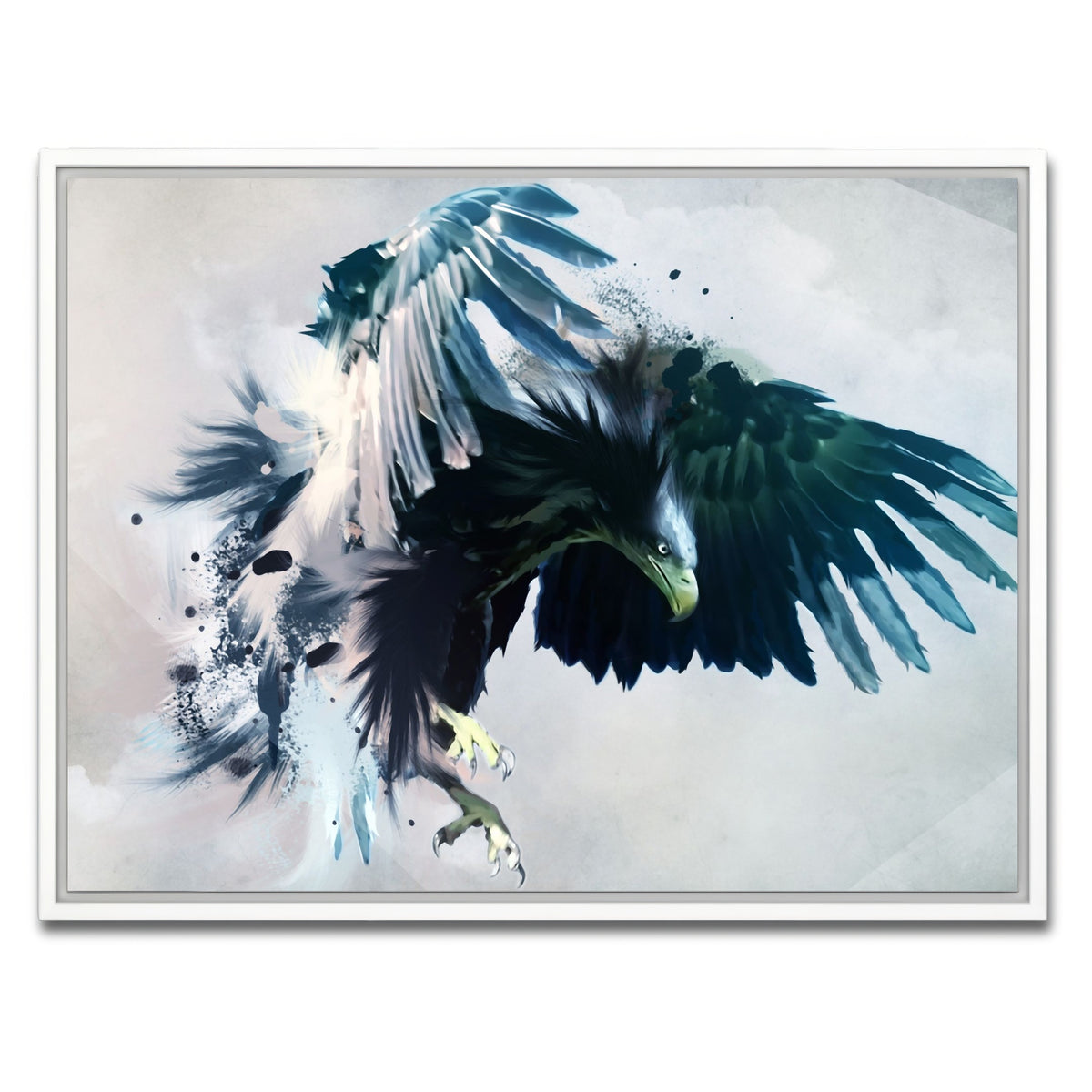 AUTO-MOCKUP WHITE | Eagle Abstract | 1 Piece | White Frame | group=4x3