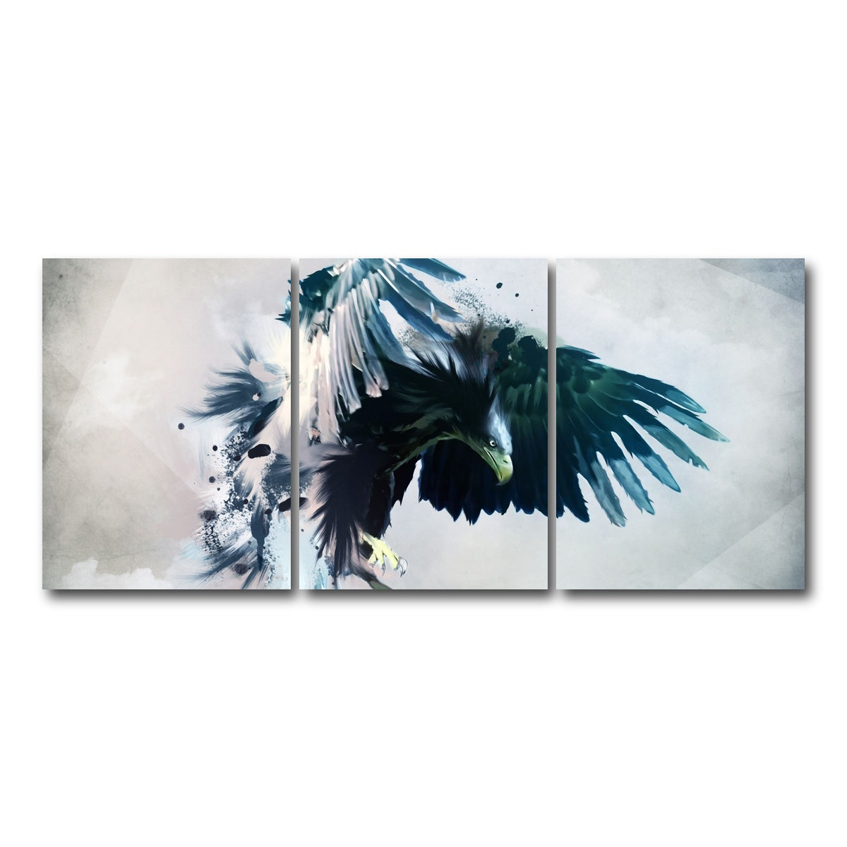 AUTO-MOCKUP WHITE | Eagle Abstract | 3 Piece | Gallery Wrapped | group=18x24