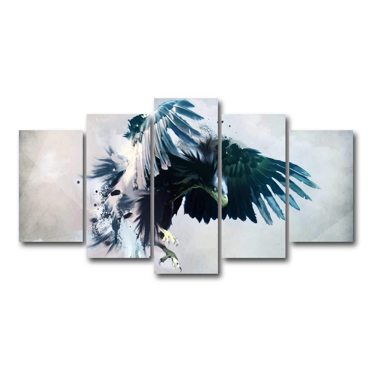 AUTO-MOCKUP WHITE | Eagle Abstract | 5 Piece | Gallery Wrapped | group=5_normal