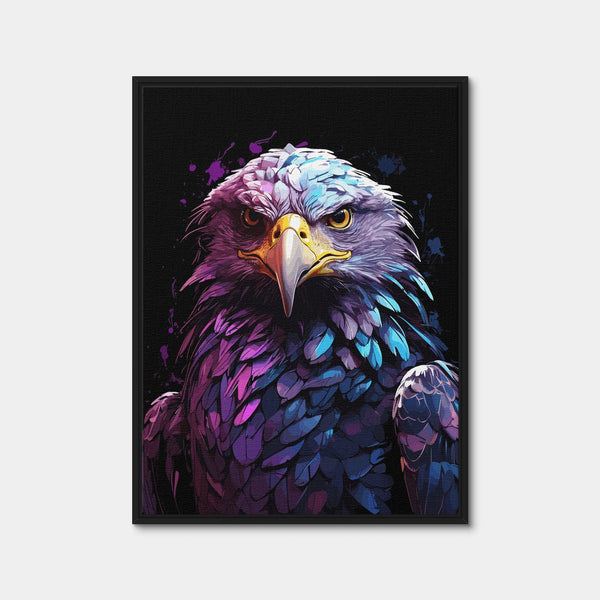 Eagle Animal Colorful Wall Art — Framed Canvas Format preview