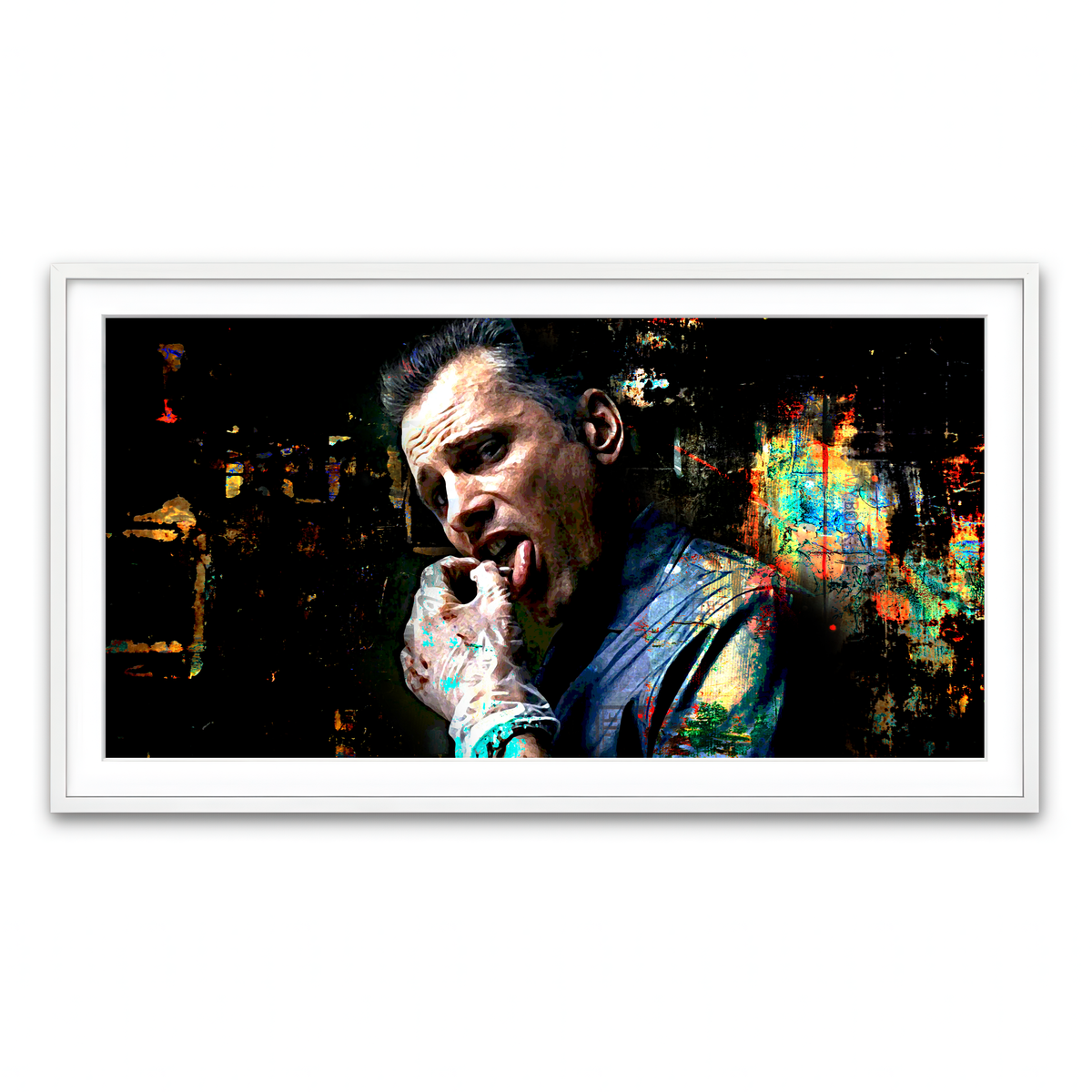 Framed Print 2x1 White