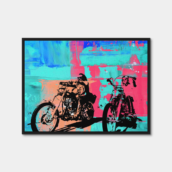 Easy Rider Blue Wall Art — Framed Canvas Format preview