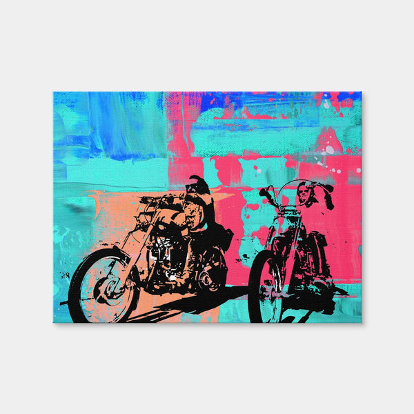 Easy Rider Blue Wall Art — Canvas Wrap Format preview