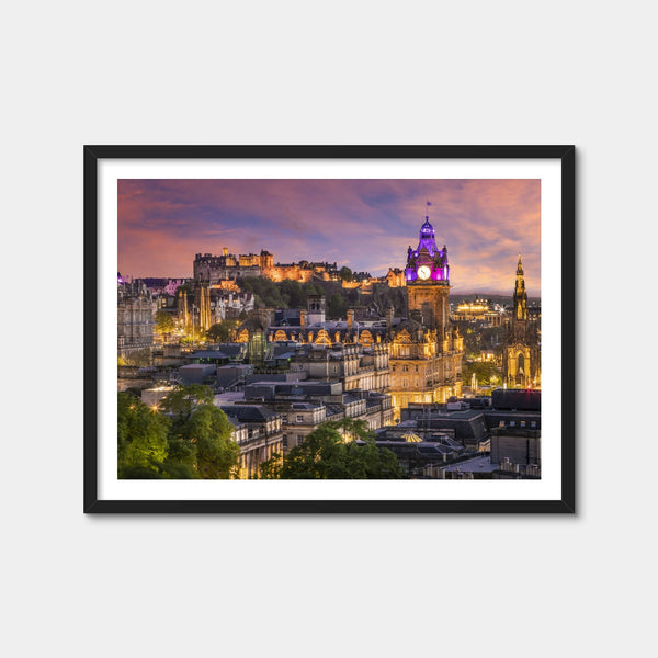 Edinburgh Sunset Wall Art — Framed Print Format preview