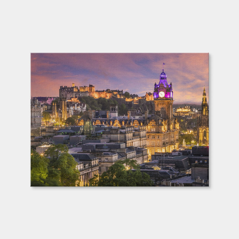 AUTO-MOCKUP WHITE | Edinburgh Sunset | 1 Piece | Gallery Wrap Canvas | group=4x3