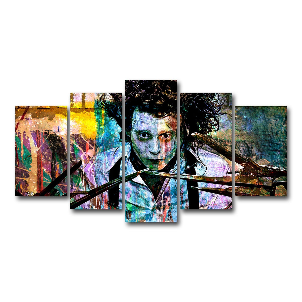 AUTO-MOCKUP WHITE | Edward Scissorhands | 5 Piece | Gallery Wrap Canvas | group=5_normal