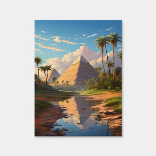 AUTO-MOCKUP WHITE | Egypt - The Great Pyramids of Giza | 1 Piece | Gallery Wrap Canvas | group=3x4