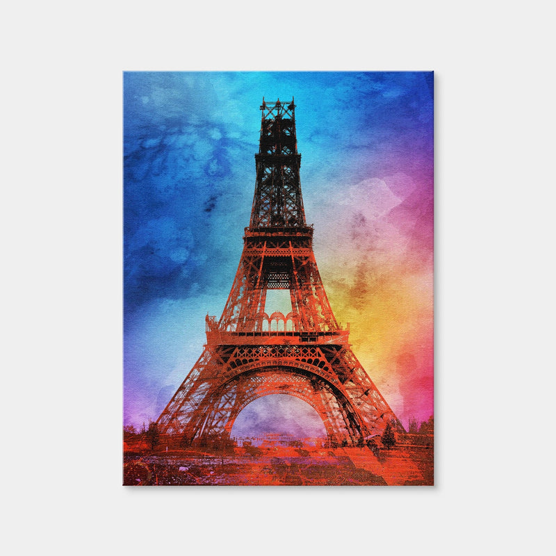 AUTO-MOCKUP WHITE | Eiffel Tower Color Splash | 1 Piece | Gallery Wrap | group=3x4