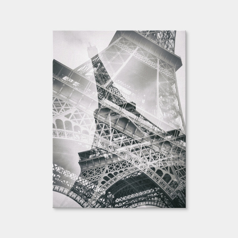 AUTO-MOCKUP WHITE | Eiffel Tower Double Exposure | 1 Piece | Gallery Wrap Canvas | group=3x4