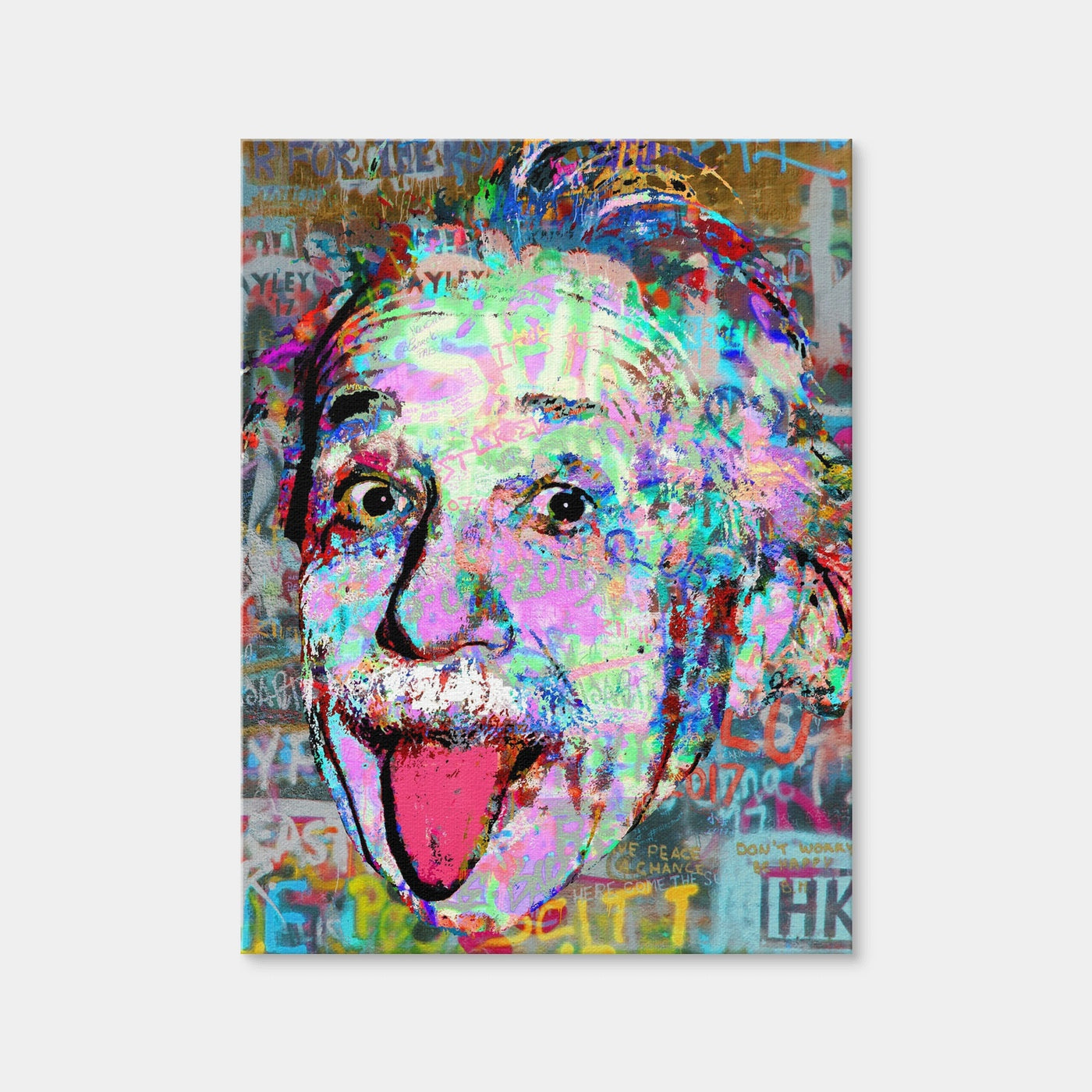 AUTO-MOCKUP WHITE | Einstein Heavy Graffiti | 1 Piece | Gallery Wrap Canvas | group=3x4