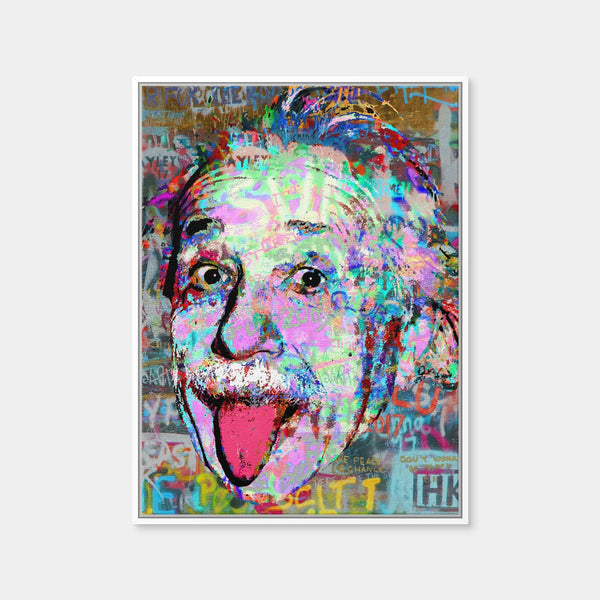 Einstein Heavy Graffiti Wall Art — Framed Canvas Format preview