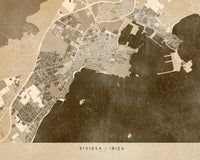 Eivissa Map Wall Art