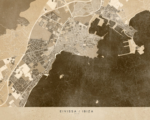 Eivissa Map Wall Art