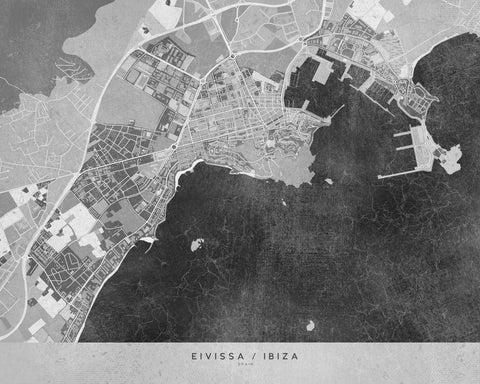 Eivissa Map 2 Wall Art