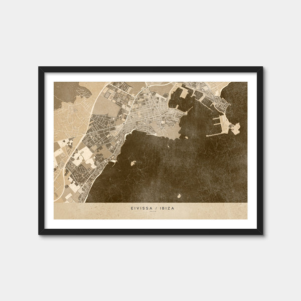Eivissa Map Wall Art — Framed Print Format preview