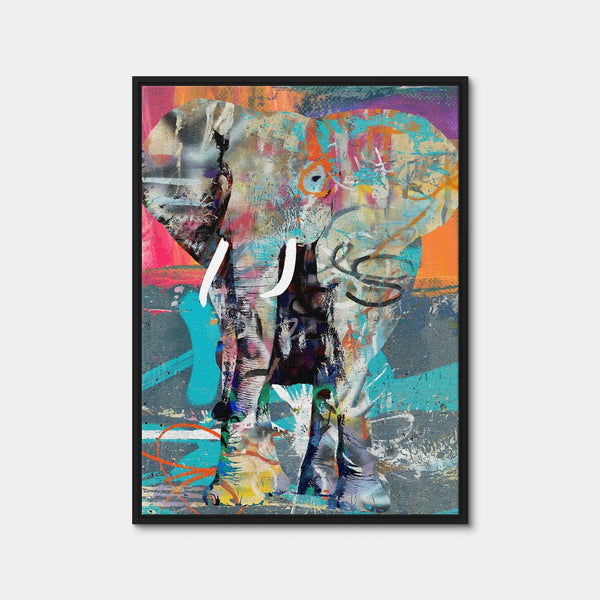 Elephant Graffiti Wall Art — Framed Canvas Format preview