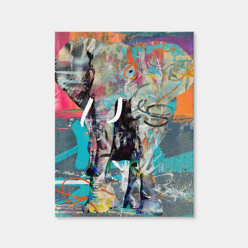 AUTO-MOCKUP WHITE | Elephant Graffiti | 1 Piece | Gallery Wrap | group=3x4