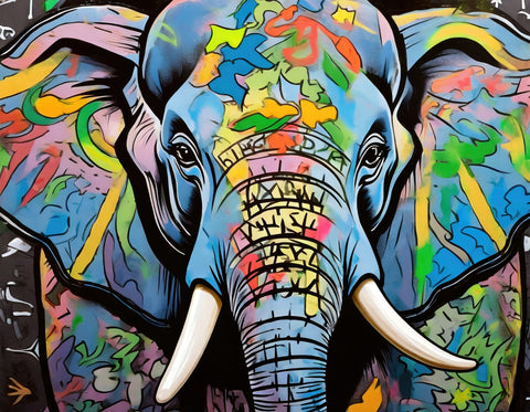 Elephant in Color Wall Art