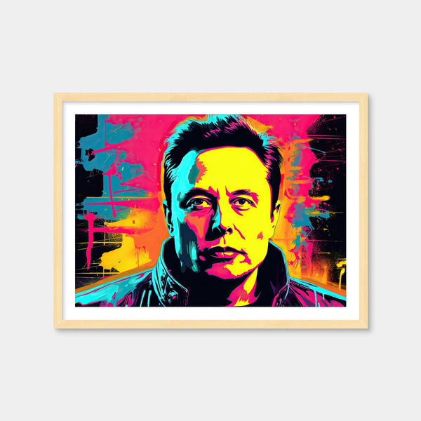 Elon Musk Warhol Style Wall Art — Framed Print Format preview