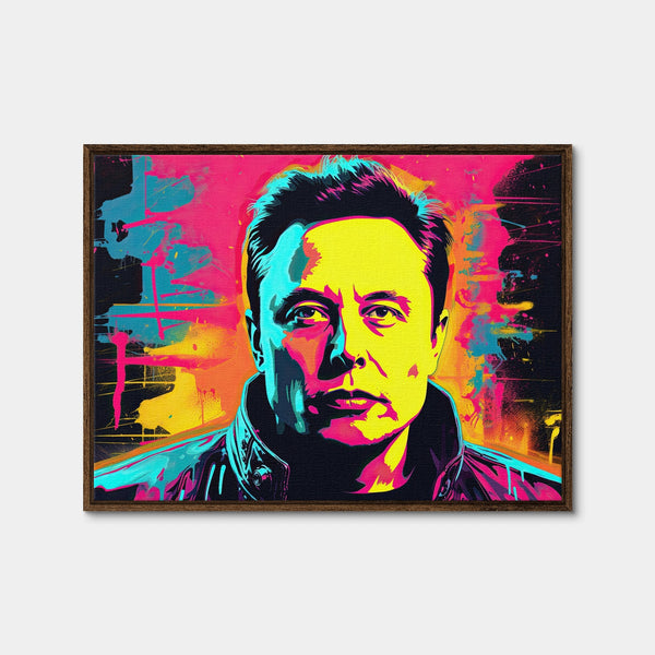 Elon Musk Warhol Style Wall Art — Framed Canvas Format preview