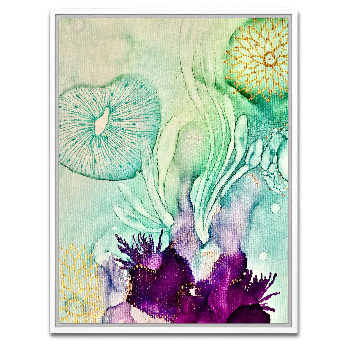 AUTO-MOCKUP WHITE | Emerald Waters | 1 Piece | White Framed Canvas | group=3x4