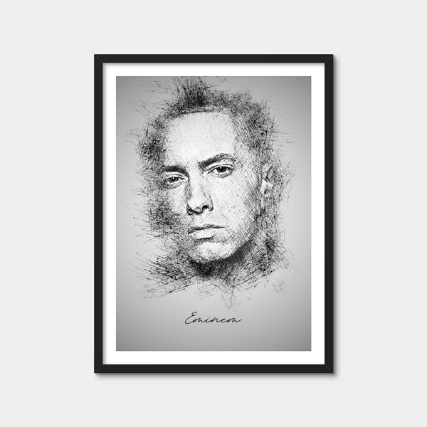 Eminem Sketch Wall Art — Framed Print Format preview