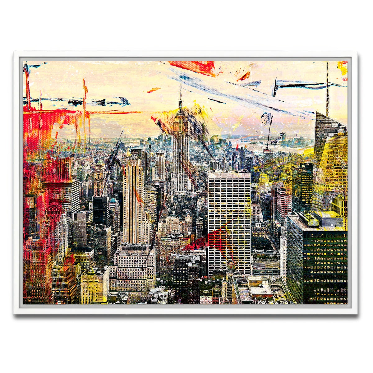AUTO-MOCKUP WHITE | Empire State | 1 Piece | White Framed Canvas | group=4x3