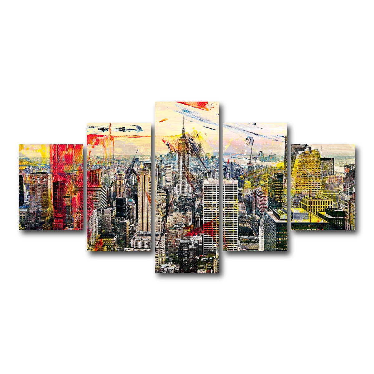 AUTO-MOCKUP WHITE | Empire State | 5 Piece | Gallery Wrap Canvas | group=5_short