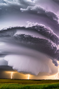 Epic Thunderstorm Supercell Wall Art
