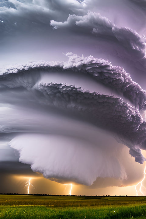 Epic Thunderstorm Supercell Wall Art
