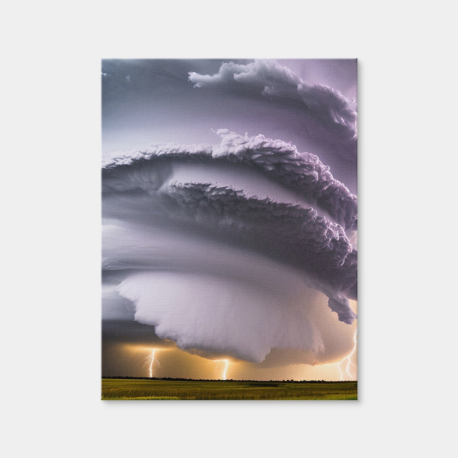 AUTO-MOCKUP WHITE | Epic Thunderstorm Supercell | 1 Piece | Gallery Wrap Canvas | group=3x4