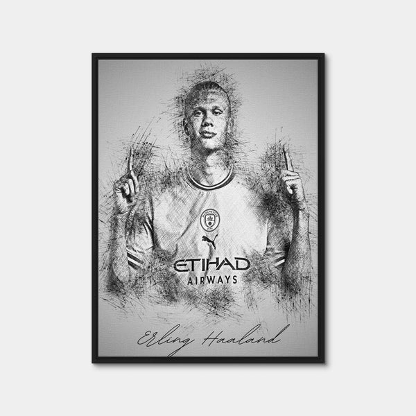 Erling Haaland Wall Art — Framed Canvas Format preview