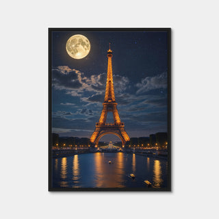 AUTO-MOCKUP WHITE | Eternal Paris Under the Stars | 1 Piece | Black Framed Canvas | group=3x4