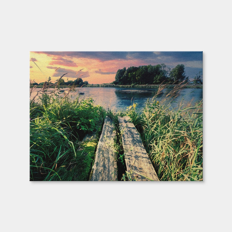 AUTO-MOCKUP WHITE | Evening Swim | 1 Piece | Gallery Wrap Canvas | group=4x3