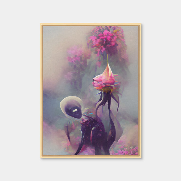 Exotic Flower Wall Art — Framed Canvas Format preview