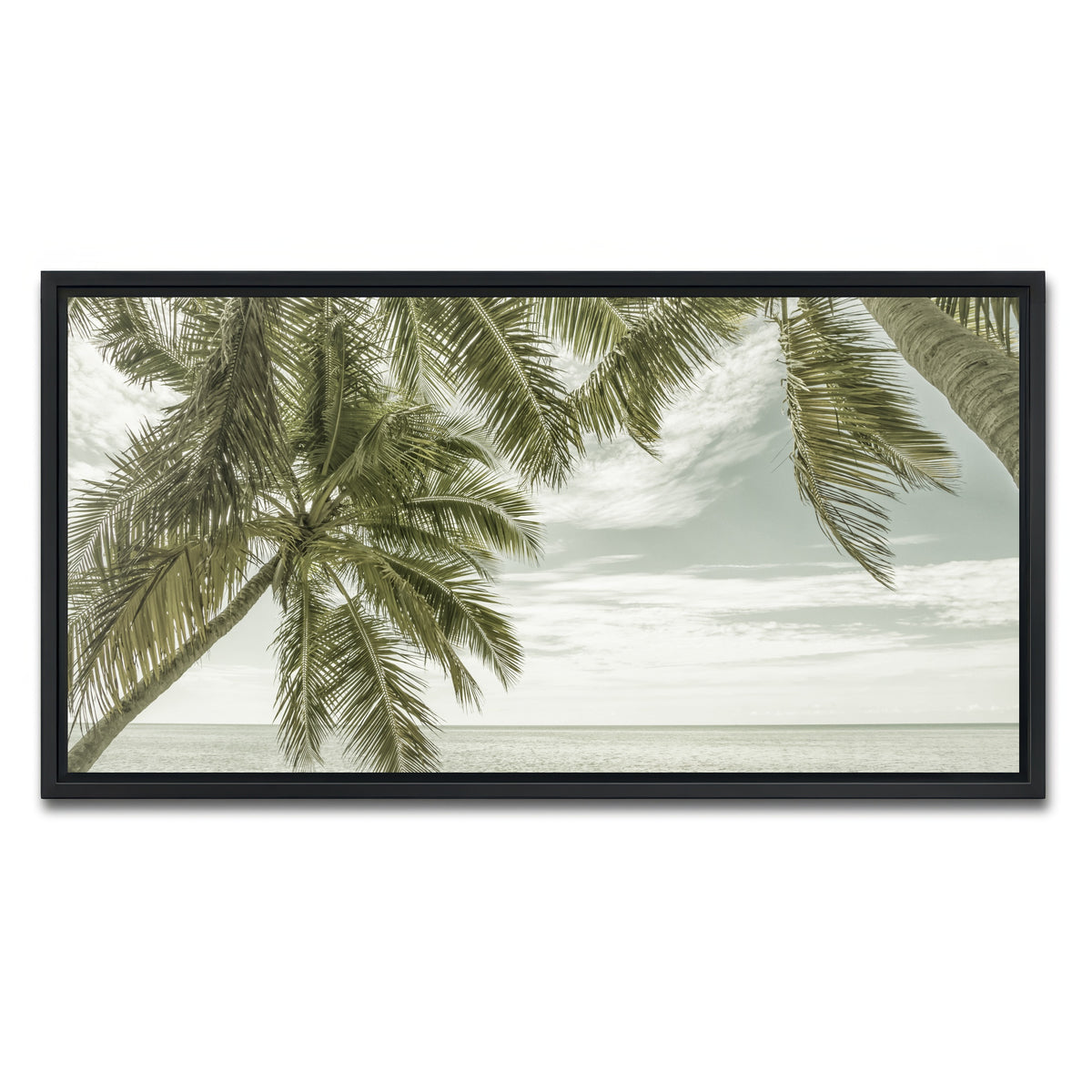 AUTO-MOCKUP WHITE | FLORIDA Vintage Oceanview | 1 Piece | Black Framed Canvas | group=2x1