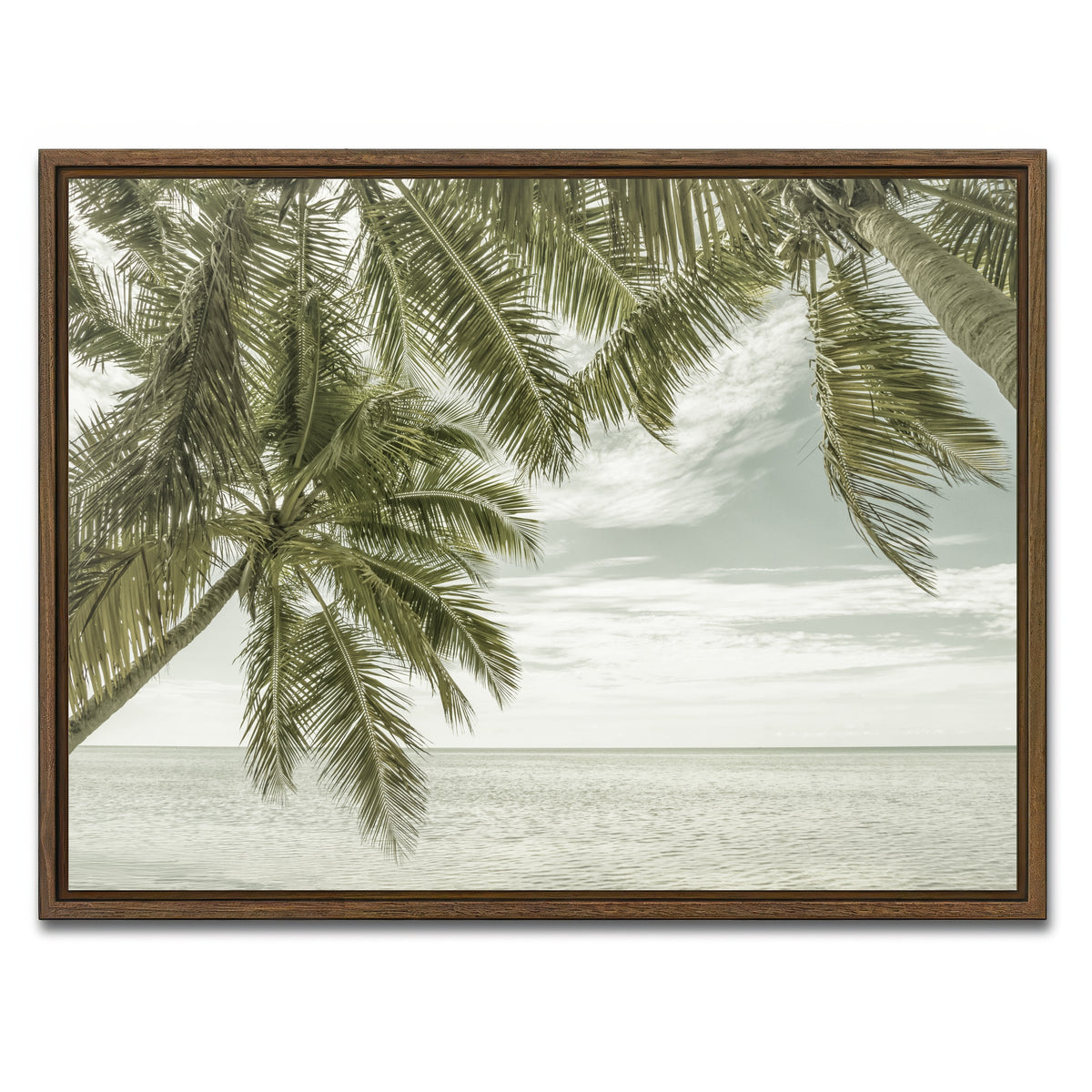 AUTO-MOCKUP WHITE | FLORIDA Vintage Oceanview | 1 Piece | Walnut Framed Canvas | group=4x3