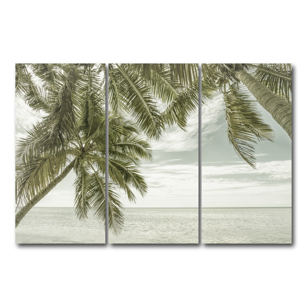 AUTO-MOCKUP WHITE | FLORIDA Vintage Oceanview | 3 Piece | Gallery Wrap Canvas | group=12x24