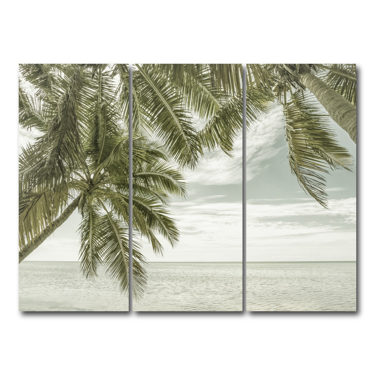 AUTO-MOCKUP WHITE | FLORIDA Vintage Oceanview | 3 Piece | Gallery Wrap Canvas | group=8x18
